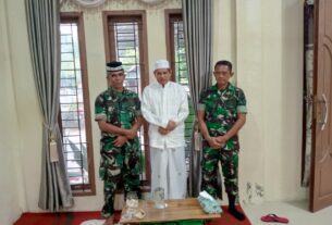 Perkuat Hubungan Ukhuwah Islamiah, Danramil 03/Kaway XVI Temui Tokoh Ulama Pimpinan Pesantren Serambi Aceh