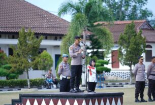 Pimpin Apel Pagi, Kapolres Lampung Utara Ingatkan Anggota Agar Disiplin