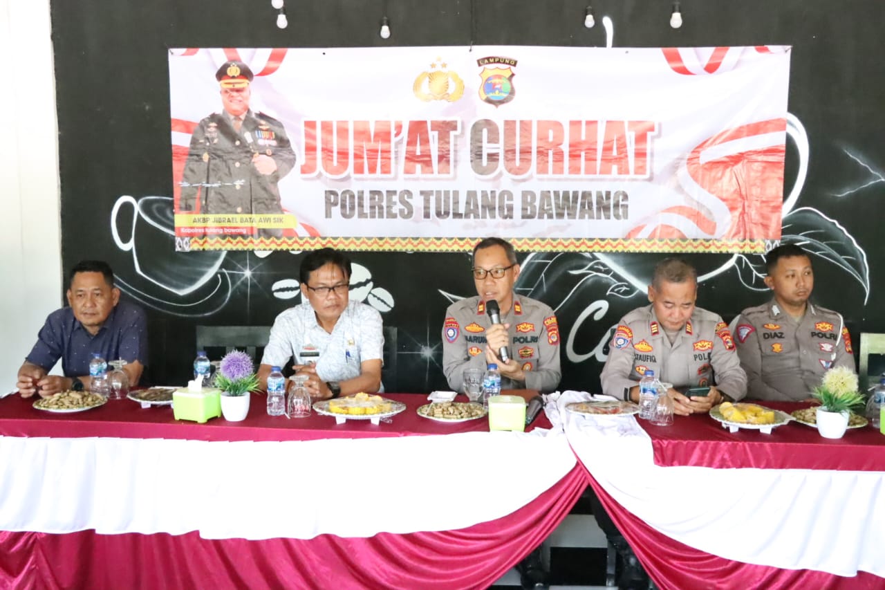 Polres Tulang Bawang Terima Lima Aduan Dari Warga Agung Dalem Saat Menggelar Jum'at Curhat