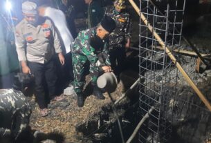 Serma Bambang Wakili Danramil Hadiri Peletakan Batu Pertama Pembangunan MTs Ma'arif dan Kantor PBNU Cabang Purwantoro