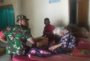 Koramil 16/Jatiroto Berbagi Kepada Anak Yatim Dan Lansia