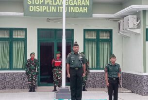 Wujud Penghormatan Terhadap Lambang Negara, Kodim 0105/Abar Melaksanakan Upacara Bendera Merah Putih Bulanan