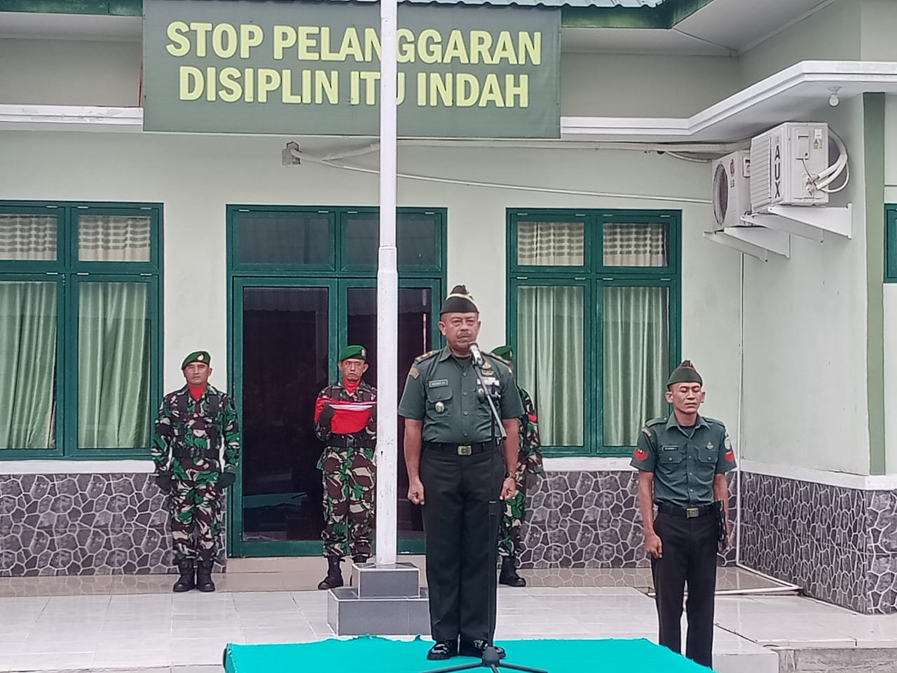 Wujud Penghormatan Terhadap Lambang Negara, Kodim 0105/Abar Melaksanakan Upacara Bendera Merah Putih Bulanan