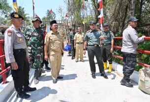 Capai Target, Jembatan Sasaran TMMD Sengkuyung III Penghubung Dk. Brahu - Dk. Muning telah selesai dikerjakan