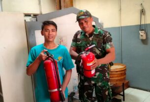 Cegah Kebakaran, Bakti Bati TNI Sosialisasi dan Cek APK di Srabi Notosuman