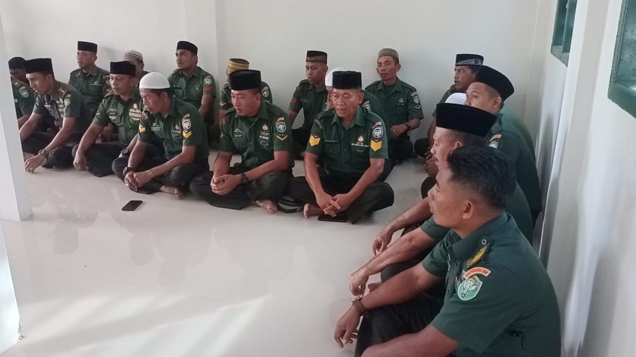 Momentum Menyambut HUT TNI Ke - 78, Kodim 0105/Abar Menggelar Do'a Bersama Sebagai Ungkapan Rasa Syukur