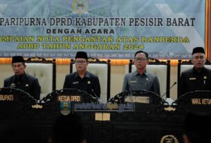 Paripurna DPRD dengan agenda Ranperda Apbd tahun anggaran 2024