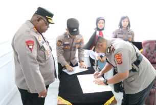 Polres Tulang Bawang Gelar Penyerahan Jabatan dan Pelepasan Dua Kasat