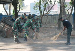 Puluhan Tentara dari Kodim Sragen Datangi Terminal Pilangsari