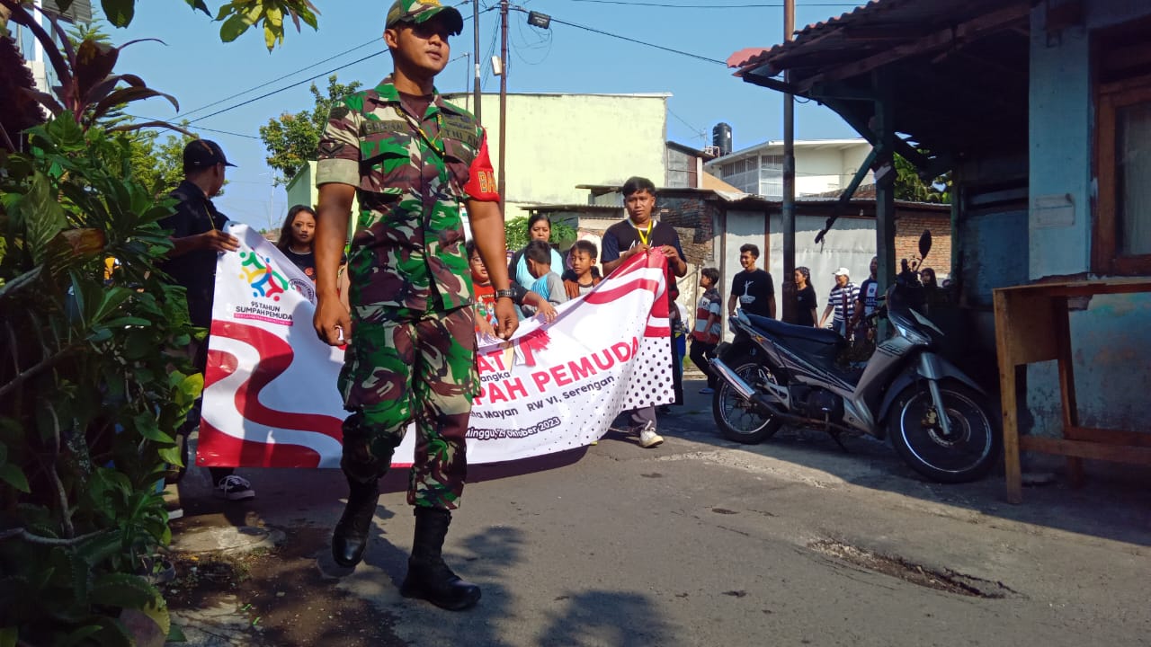 Serda Ichsan Amankan dan Kawal Jalan Sehat Pemuda-Pemudi