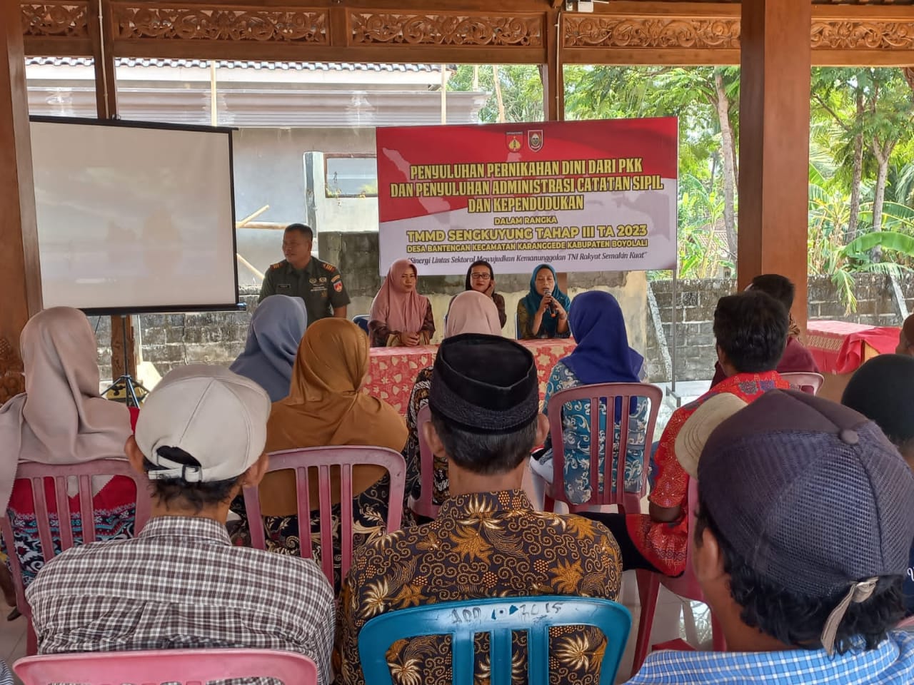 TMMD Sengkuyung Tahap III Kodim Boyolali Berikan Penyuluhan Pernikahan Dini