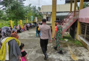 33 Desa Dari 12 Kecamatan Di Aceh Barat Melaksanakan Pilchiksung Serentak Tahap II, TNI - Polri Bersama Linmas Bersinergi Amankan TPS