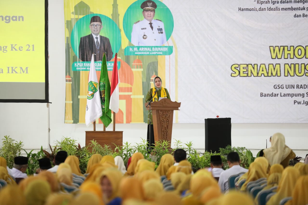 Bunda PAUD Riana Sari Arinal Hadiri Milad Ikatan Guru Raudhatul Athfal ke-21 dan Workshop Implementasi Kurikulum Merdeka