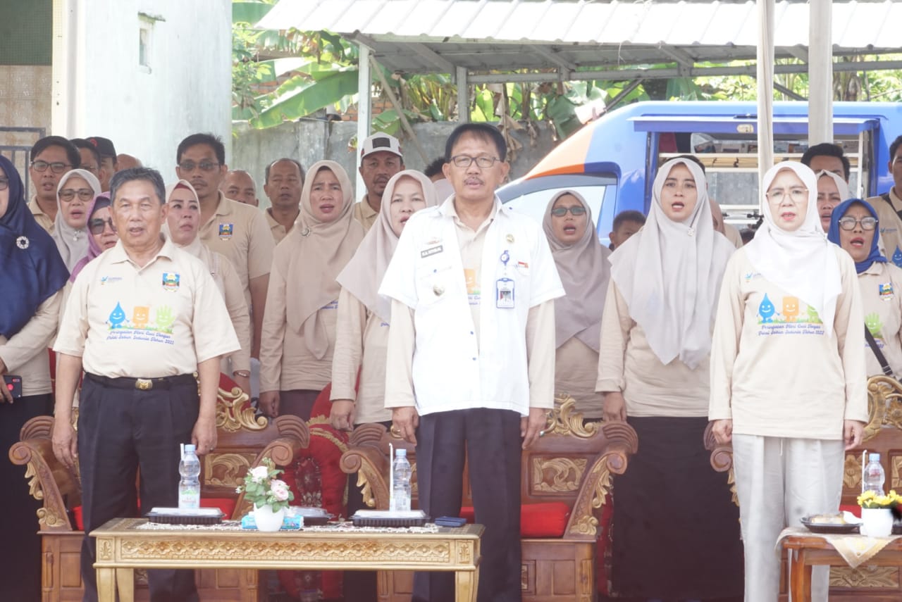 Bupati pesibar membuka secara langsung hari cuci tangan sedunia(HCTPS).