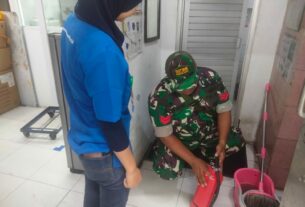 Cegah Dini Bencana Kebakaran, Babinsa Panjang Cek Kondisi APAR Di Indomaret