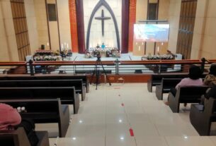Ciptakan Suasana Kondusif, Piket Koramil 03 Serengan Amankan Kebaktian Minggu Pagi