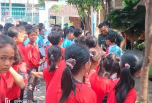 Dukung Gerakan "Stop Bullying" Perlu Diberikan di Sekolah, Danramil 04/Jebres Berikan Pemahaman di SDN Gulon 1 Jebres