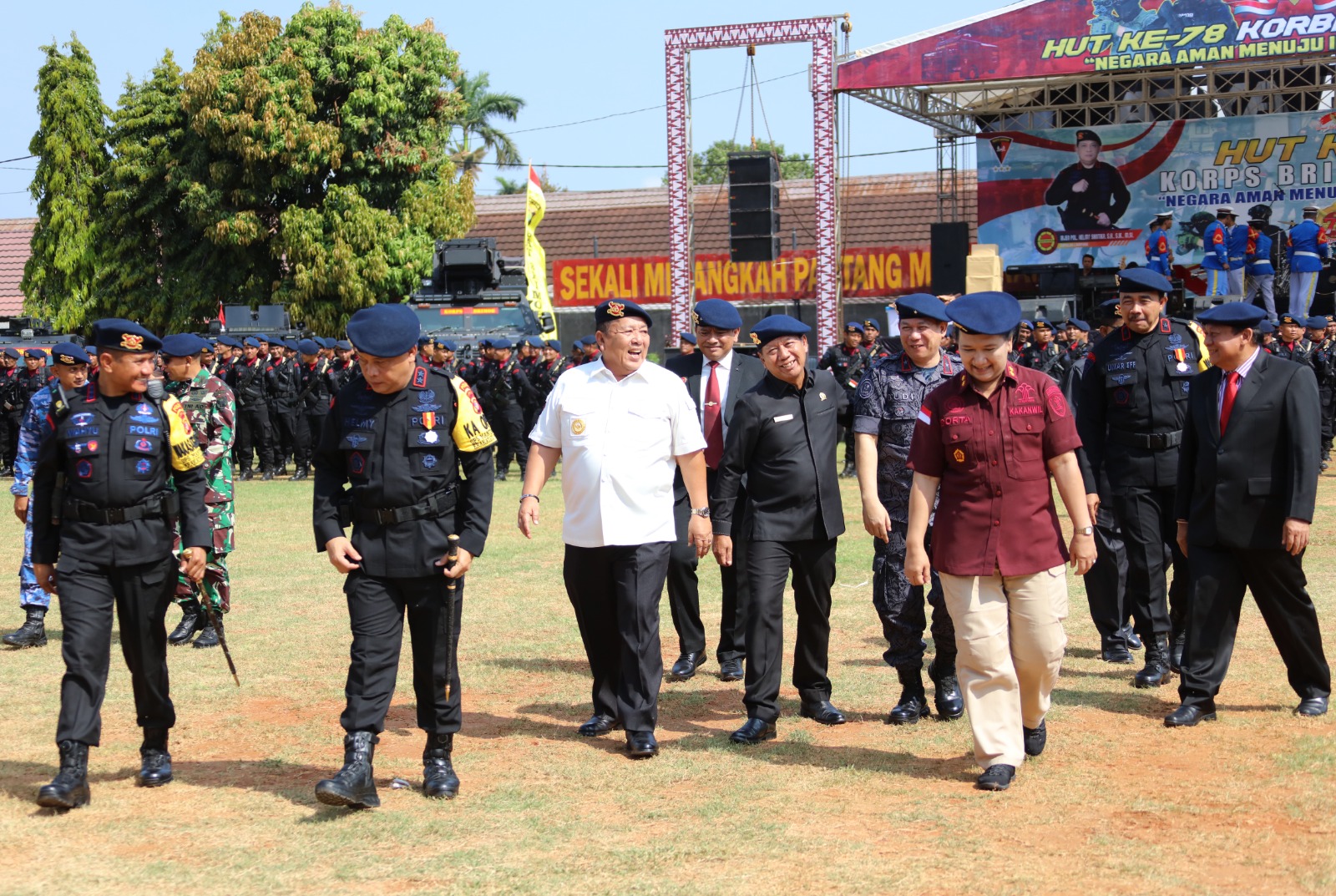 Gubernur Arinal Hadiri Upacara Peringatan HUT Brimob ke-78, Inspektur Upacara Kapolda Irjen Pol. Helmy Santika Sampaikan Amanat Kapolri