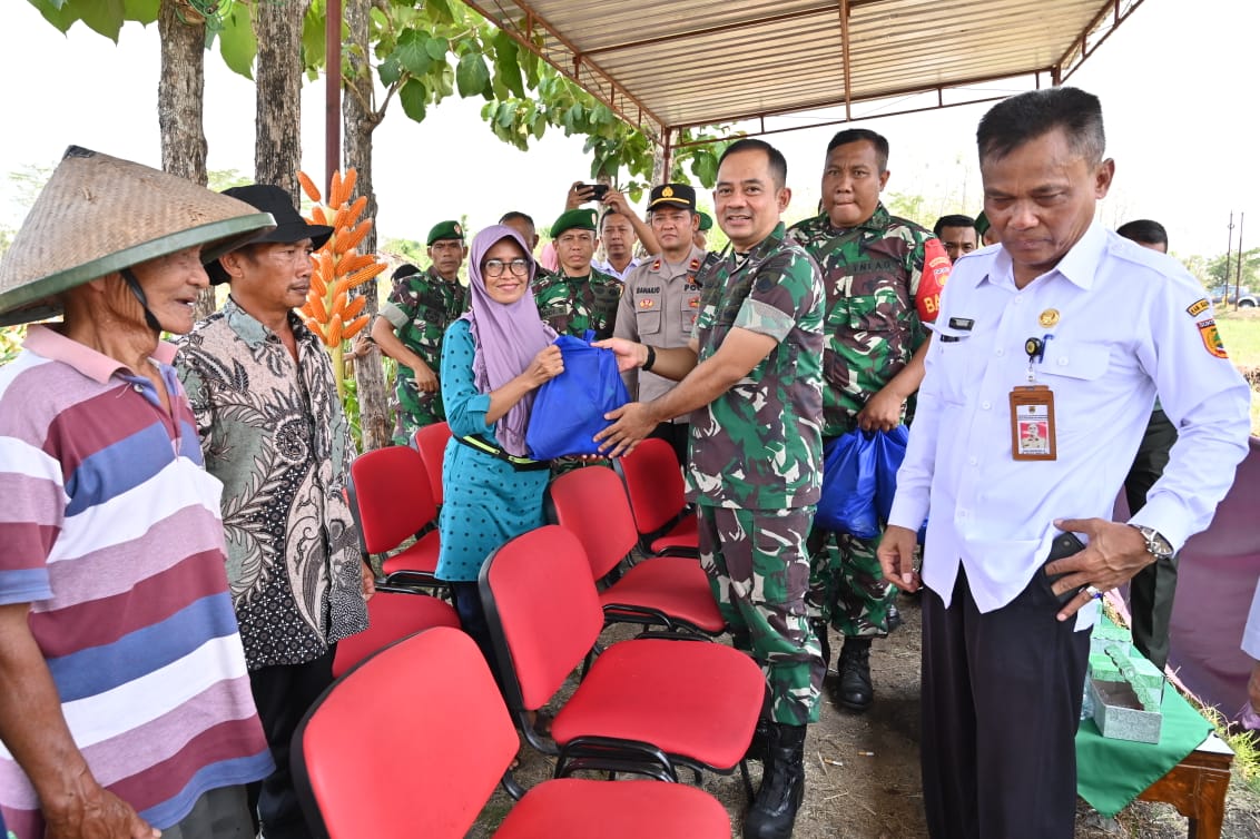 Kodim 0726/Sukoharjo Gelar Vicon Gerakan Nasional Ketahanan Pangan di Lahan Demplot Desa Celep