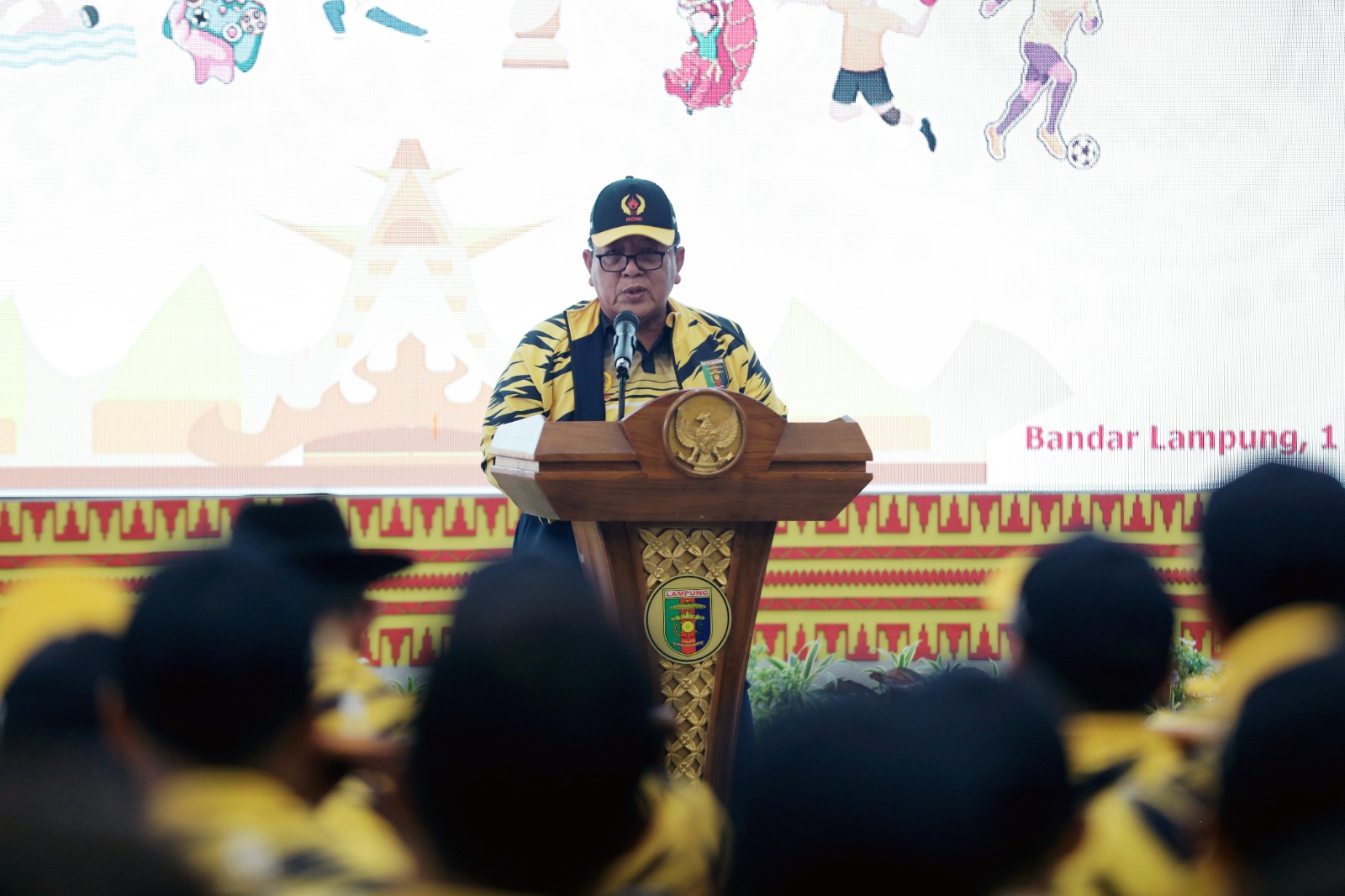 Lepas Kontingen Lampung Ikuti Porwil Sumatera XI Tahun 2023 ke Riau, Gubernur Arinal Kobarkan Semangat Atlet Raih Prestasi Terbaik