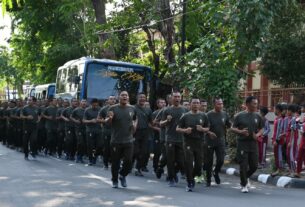 Olah Raga Bersama & Jam Komandan, Dandim 0726/Sukoharjo Himbau Anggota Jaga Kesehatan dan Netralitas TNI