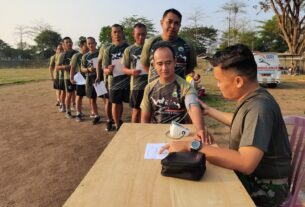 Pelihara Fisik tetap Prima, anggota Kodim 0726/Sukoharjo laksanakan Tes Garjas Periodik II