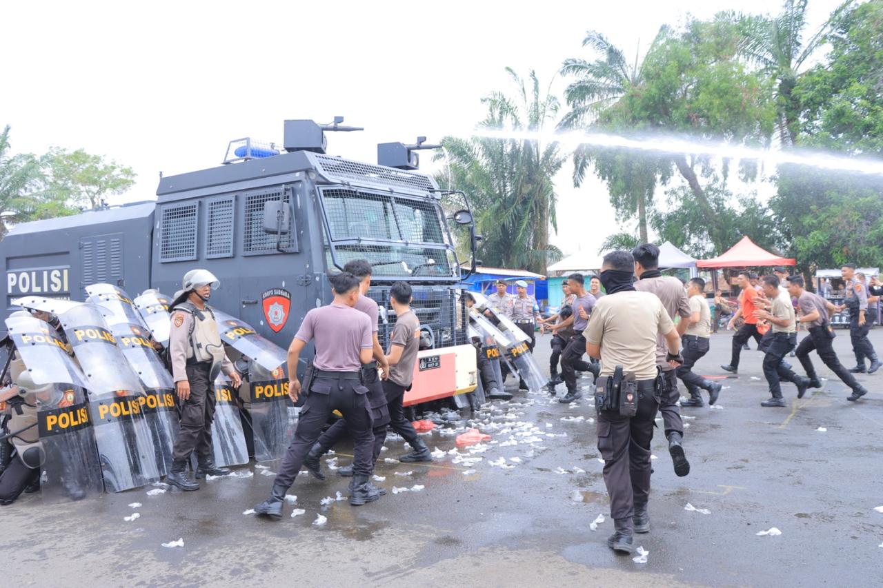 Polres Lampung Utara Gelar Latihan Peningkatan Kemampuan Dalmas Terpadu Rayonisasi 3