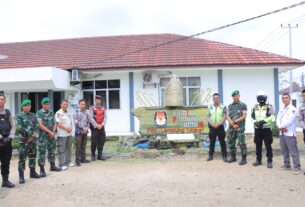 Polres Lampung Utara Gelar Patroli Gabungan, Sambangi Kantor Bawaslu dan KPU