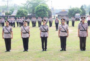 Polres Tulang Bawang Gelar Upacara Pelantikan dan Sertijab, Berikut Rinciannya