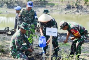 Tingkatkan Kualitas Lingkungan Hidup, Kodim Bojonegoro Tanam Ribuan Pohon Penghijauan