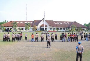 Amankan Natal 2023, Polres Lampung Utara Terjukan 215 Personel