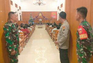 Berikan Rasa Aman dan Nyaman Saat Ibadah Natal, Personel Jajaran Kodim 0724 Boyolali Laksanakan Pengamanan