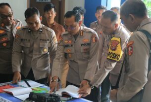 Empat Pamen Polri Lulusan Dikbangti TA 2023 Kunjungi Polres Tulang Bawang Pada OMB Krakatau 2023-2024