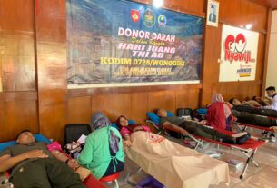 Hari Juang TNI AD,Kodim 0728/Wonogiri Gelar Donor Darah