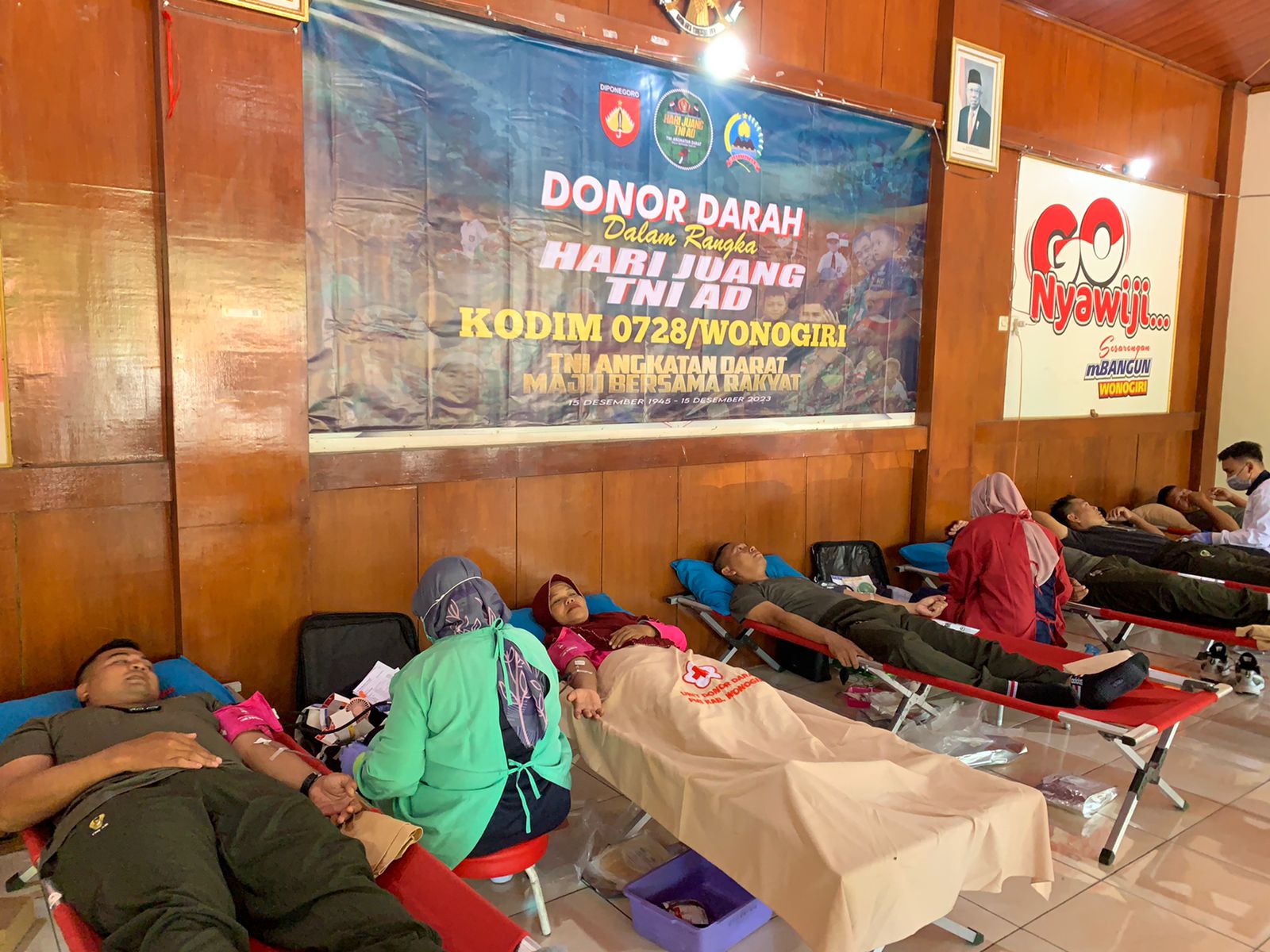 Hari Juang TNI AD,Kodim 0728/Wonogiri Gelar Donor Darah