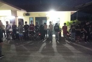 Hendak Balap Liar, Polsek Sukarame Amankan 16 Remaja di Jalan By Pass Soekarno Hatta
