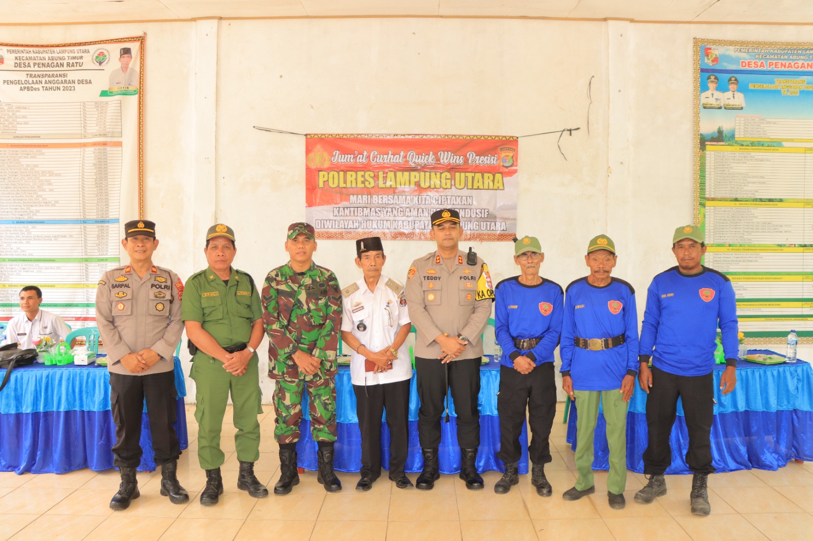 Jumat Curhat, Kapolres Lampung Utara Serap Aspirasi warga Penagan Ratu
