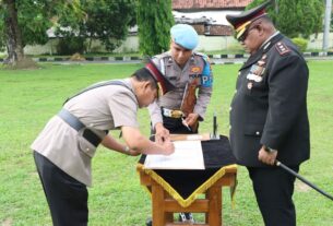 Kapolres Tulang Bawang Pimpin Upacara Pelantikan dan Sertijab, Berikut Nama dan Jabatannya