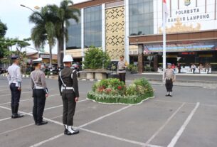 Kapolresta Bandar Lampung Pimpin Apel Gelar Pasukan Ops Lilin Krakatau 2023