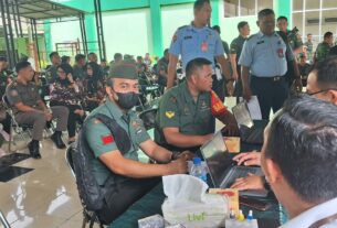 Peringatan Hari Juang TNI AD ke-78, Prajurit dan PNS Kodim 0410/KBL Laksanakan Donor Darah