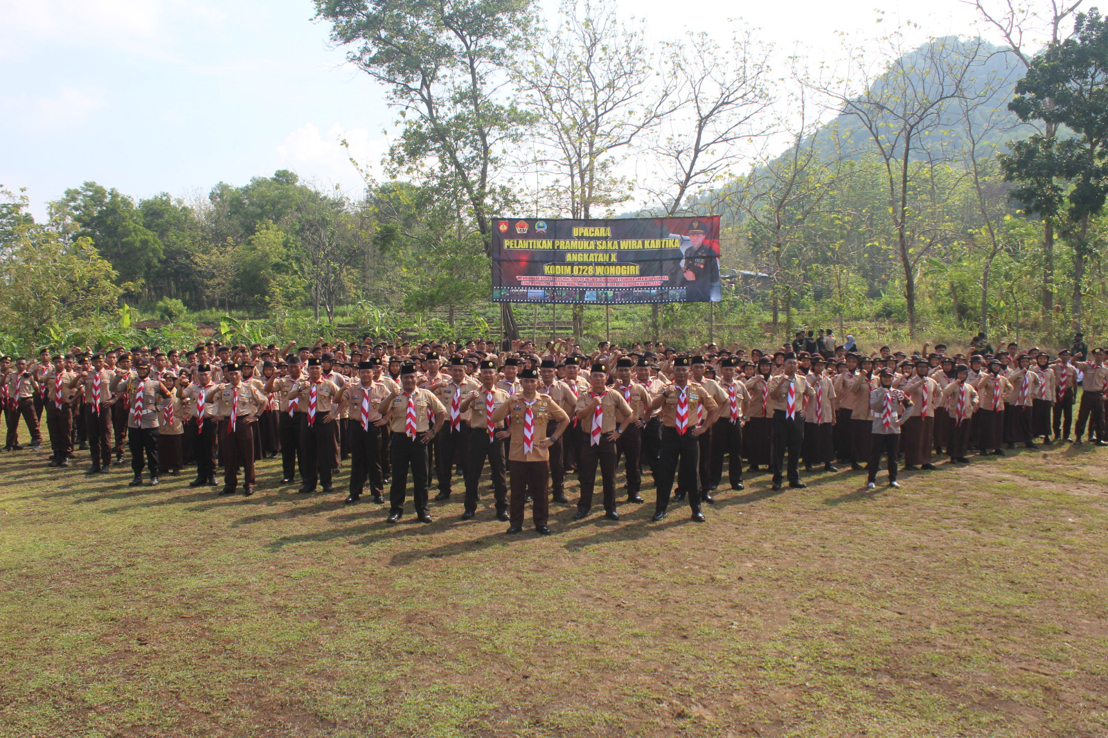 Resmi Lantik 202 Anggota Saka Wira Kartika Angkatan X, Ini Pesan Kak Letkol Inf Edi Ristriyono