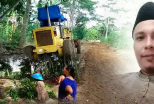 Tanggap Keluhan Masyarakat, Kepalo Tiyuh Toto Mulyo Perbaiki Jalan Rusak dengan Dana Pribadi