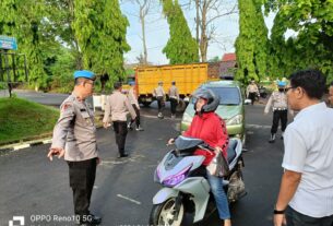 Cegah Pelanggaran Penggunaan, Propam Polres Lampung Utara Gelar Razia