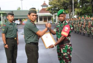 Dapat Penghargaan Dari Pangdam IV/Diponegoro, Dandim Apresiasi Kinerja Serda Ronal Langlaku