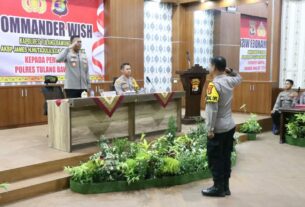 Kapolres Tulang Bawang Sampaikan Commander Wish Untuk Dipedomani Oleh Seluruh Personelnya