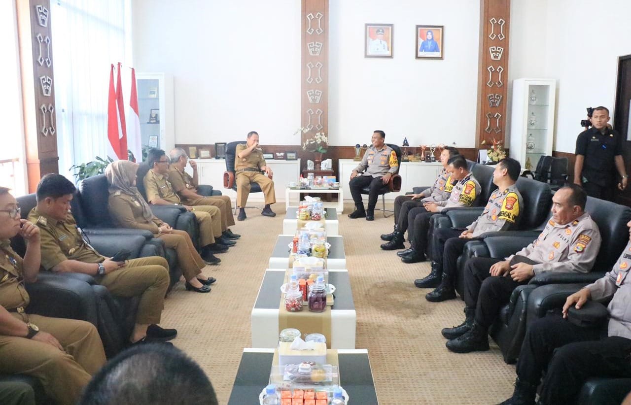 Kapolres Tulang Bawang Bersama PJU Kunjungi Kantor Bupati, Ini Tujuan Utamanya