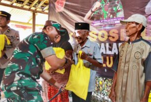 Kodim dan Polres Sragen gelar karya bakti dan bakti sosial di Bukuran Kalijambe