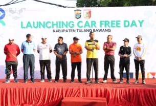 Launcing Car Free Day di Tulang Bawang, AKBP James Mendapat Apresiasi Dari Pj. Bupati