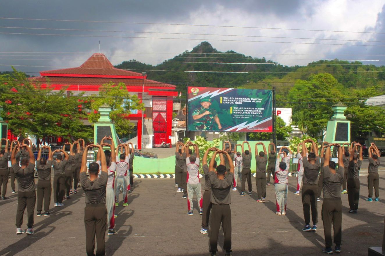 Pimpin Apel Pagi Dan Olahraga Bersama, Ini Yang Disampaikan Dandim