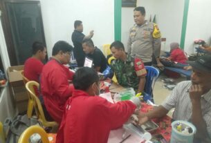 TNI Polri Turut Sukseskan Kegiatan Donor Darah